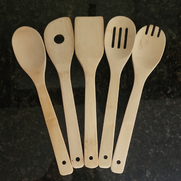 NWOT Bamboo Kitchen Utensil Set - Picture 1 of 2